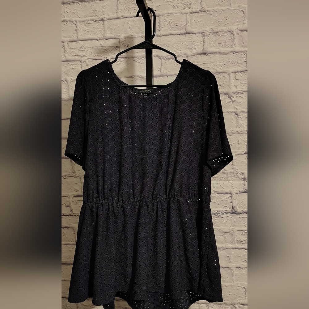 Lane Bryant 22/24 Navy Blue Top